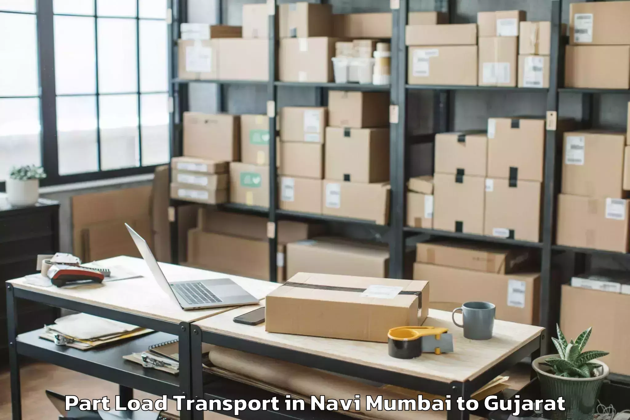 Book Navi Mumbai to Keshod Part Load Transport Online